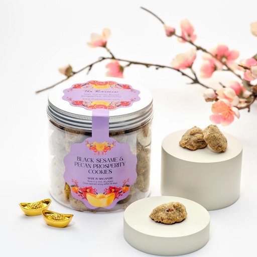 Black Sesame & Pecan Prosperity Cookies